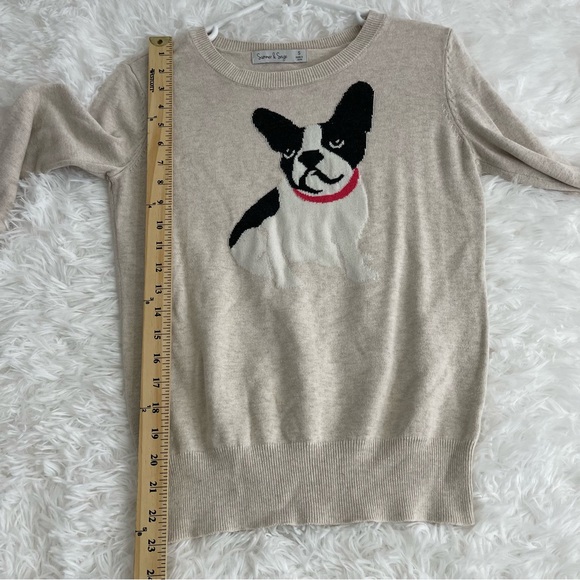 Summer & Sage Pullover Frenchie Sweater Women’s Size Small Beige - Picture 7 of 7